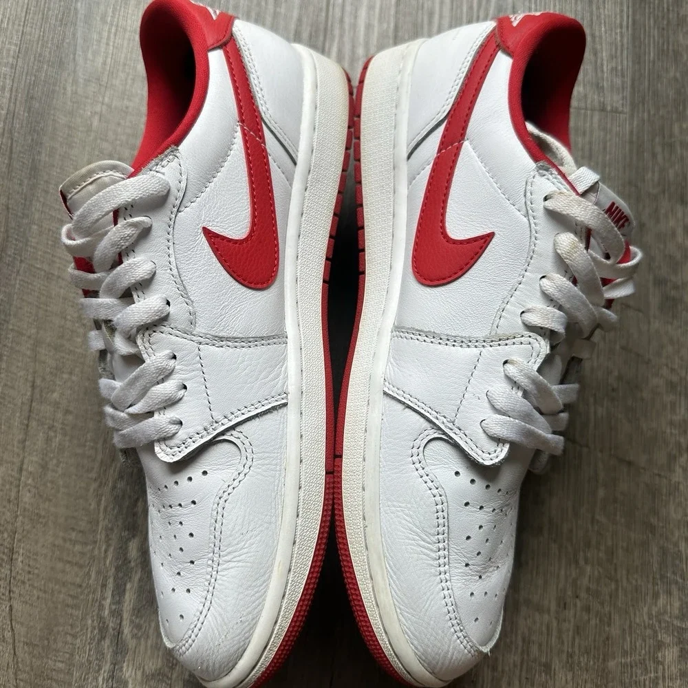 Nike Air Jordan 1 Retro Low OG Men's Size 10.5 White University Red CZ0790-161